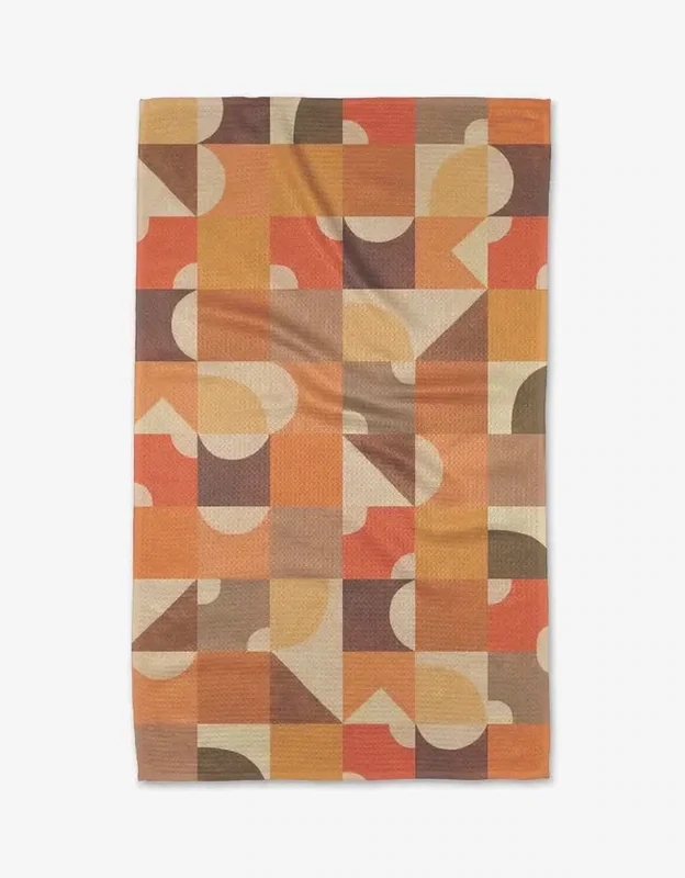 Geometry House Retro Pumpkin Spice Tea Towel