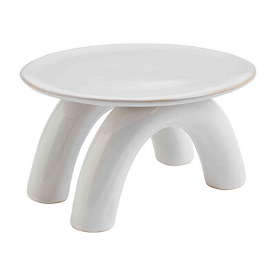 Modern White Stoneware Stand