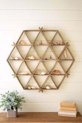 Criss Cross Wall Shelf 34&quot; X 32&quot;