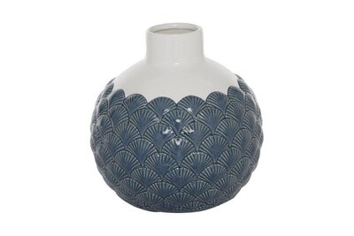 Blue Ceramic Vase 8.5&quot;