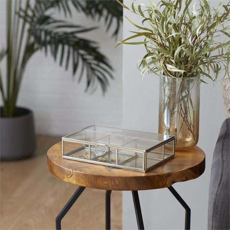 Glass Jewelry Box,  9&quot; x  6&quot;