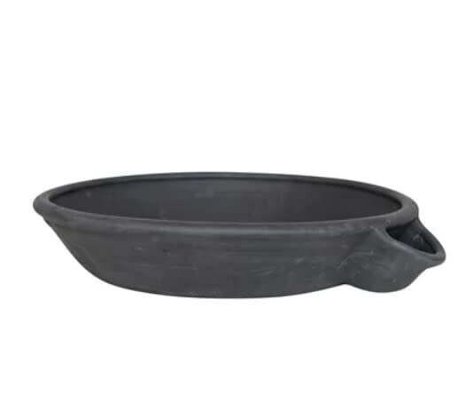 Black Clay Dahi Bowl, 22&quot; x 20&quot;