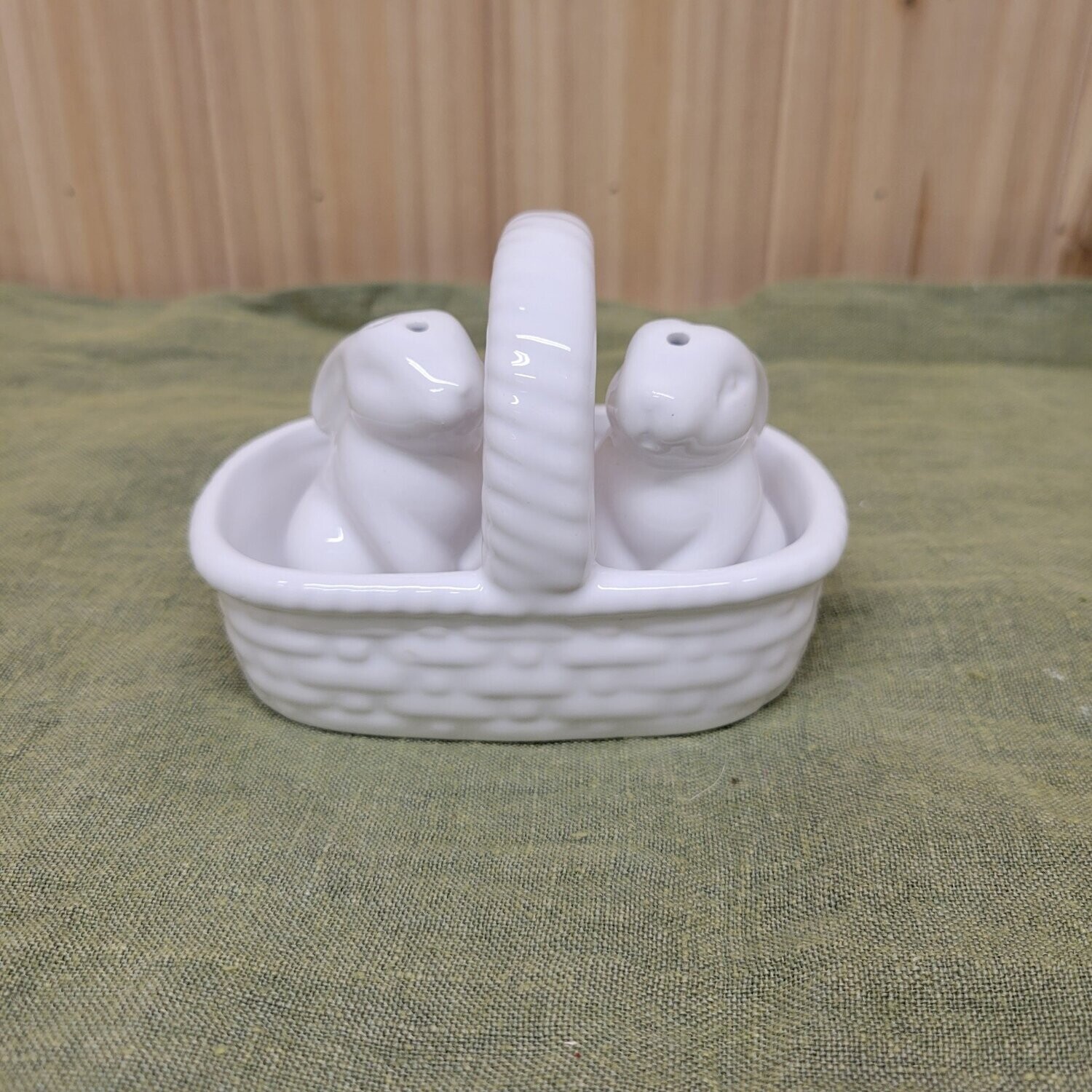 Basket Bunnies Salt &amp; Pepper Shakers, S/3