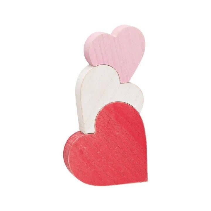 Stacked Heart Trio 8.5&quot;  x 4.5&quot;