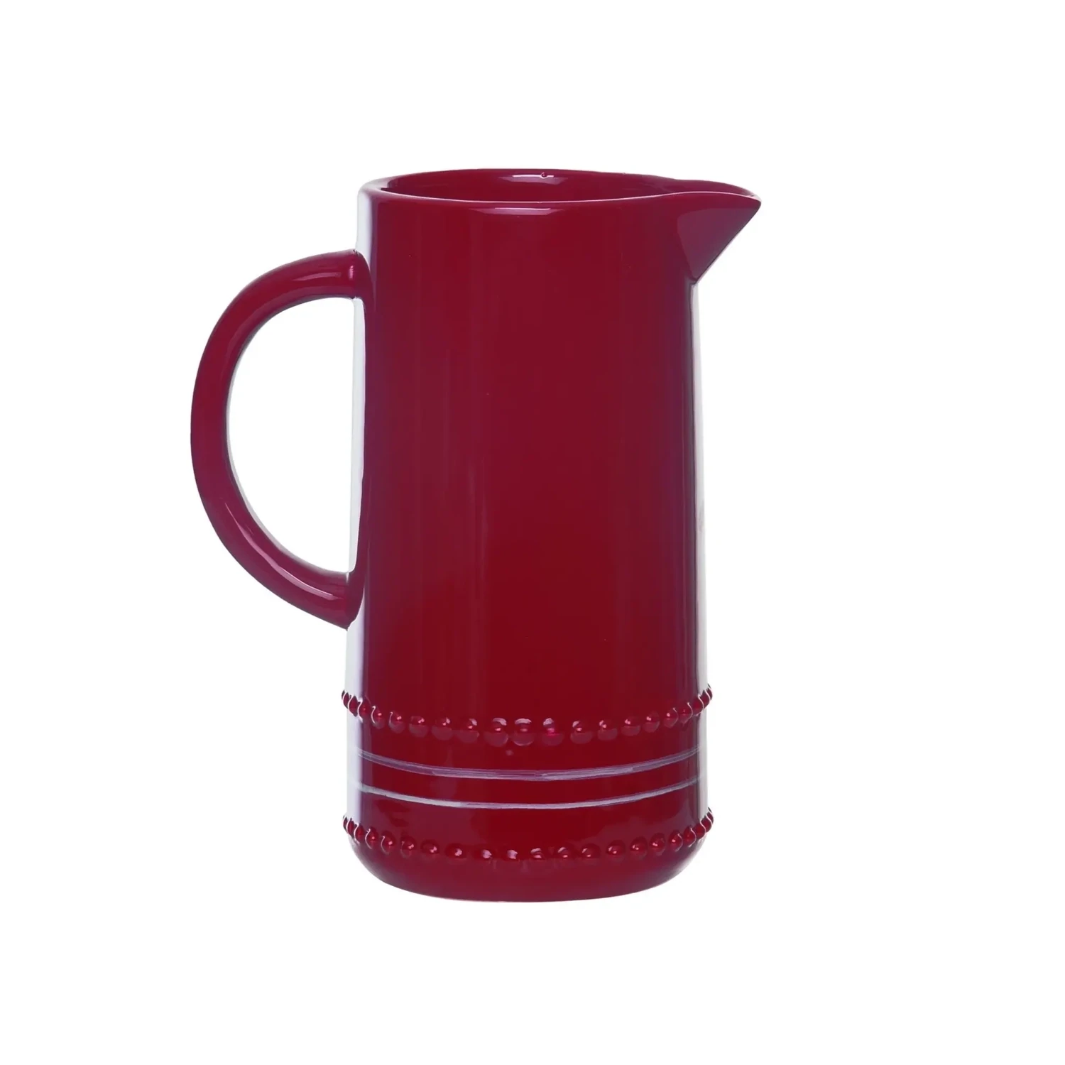 Patriotic Red Hobnail Pitcher