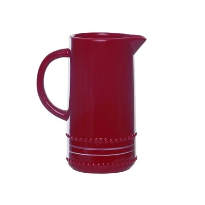 Patriotic Red Hobnail Pitcher
