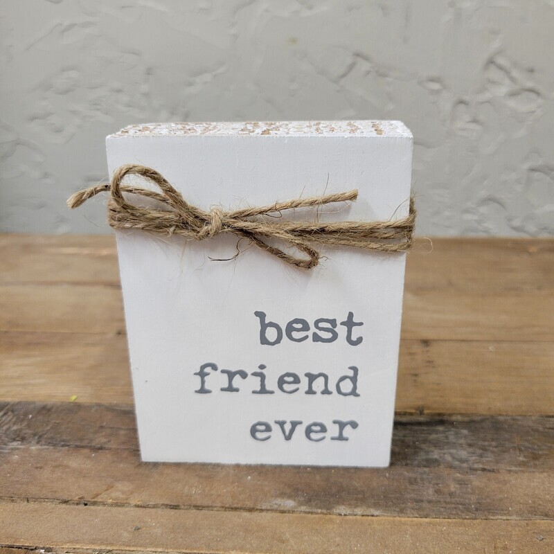 &quot;Best Friend Ever&quot; Block,  4 x 3&quot;