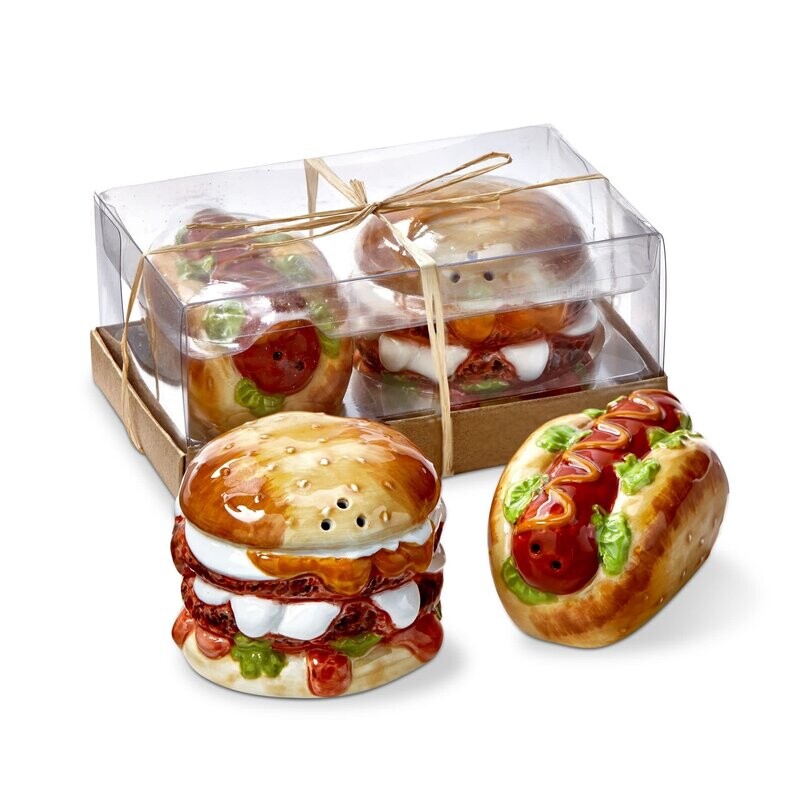 Burger &amp; Hot Dog Salt &amp; Pepper Shakers