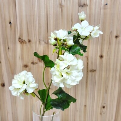 26&quot; Real Touch White Geranium Spray