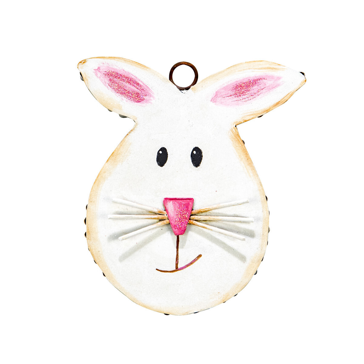 Bunny Head Charm w/Grommet