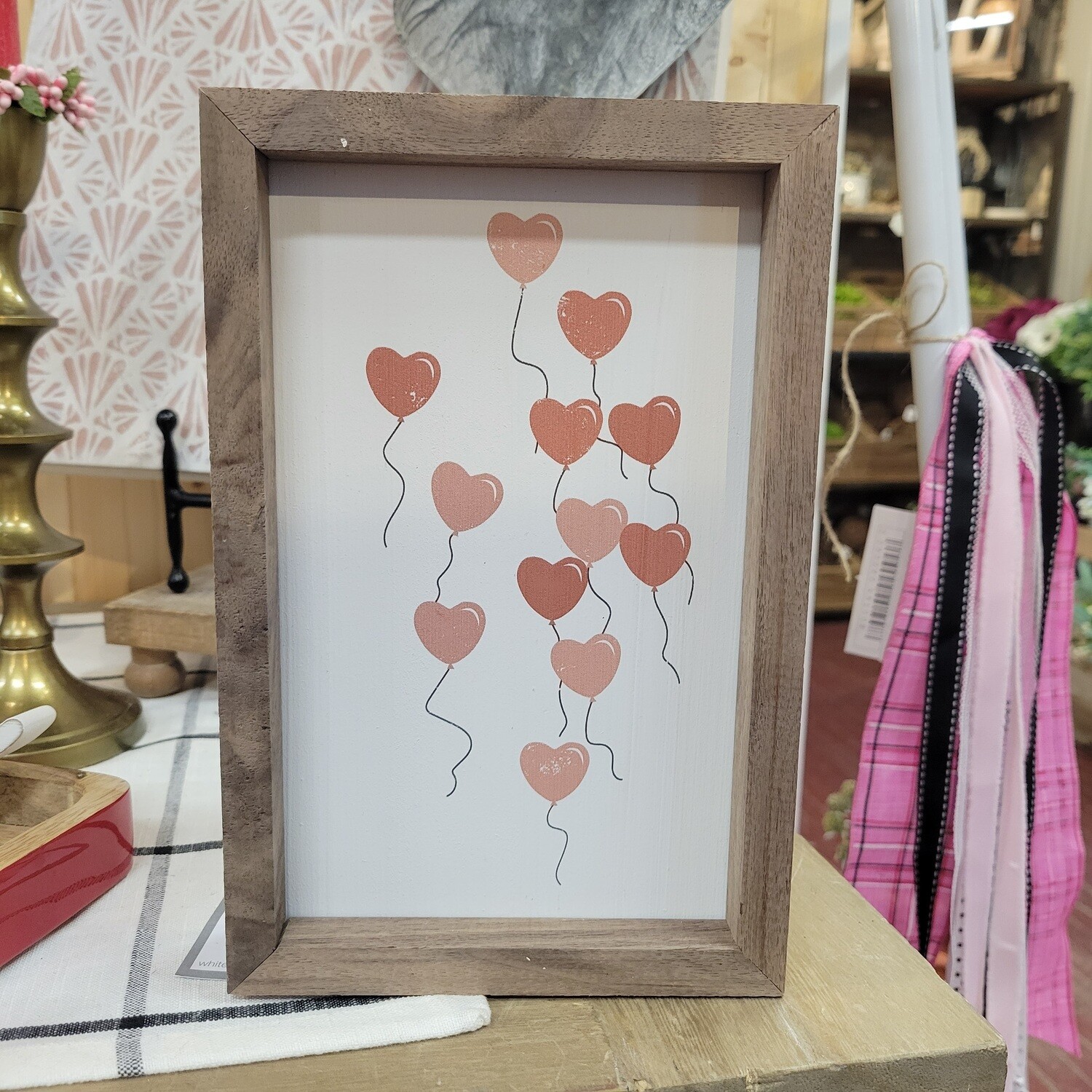 Pink Heart Balloons, 5x8