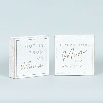 Mom/Mama Reversible Sign, 5&quot;