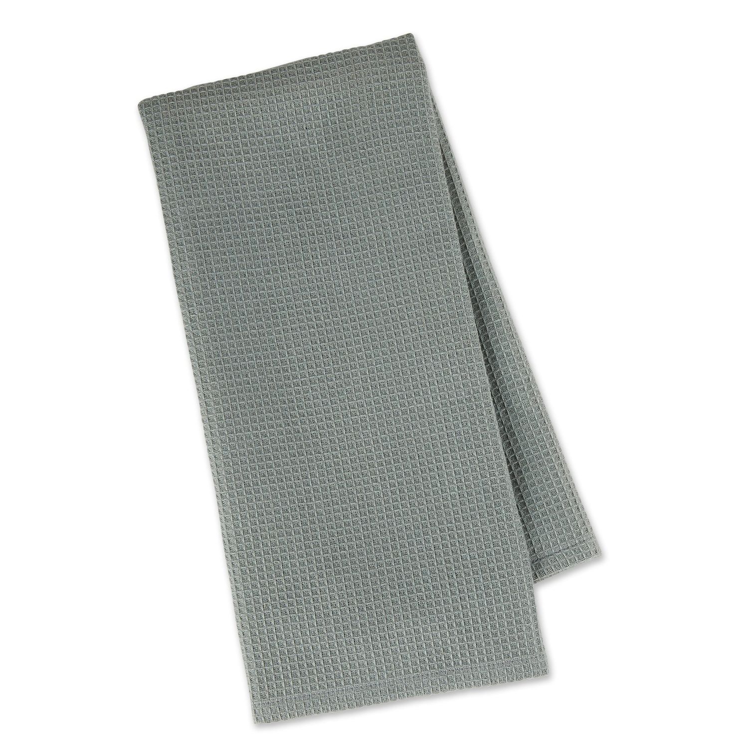 Dove Gray Waffle Weave Dishtowel