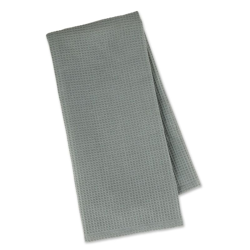 Dove Gray Waffle Weave Dishtowel