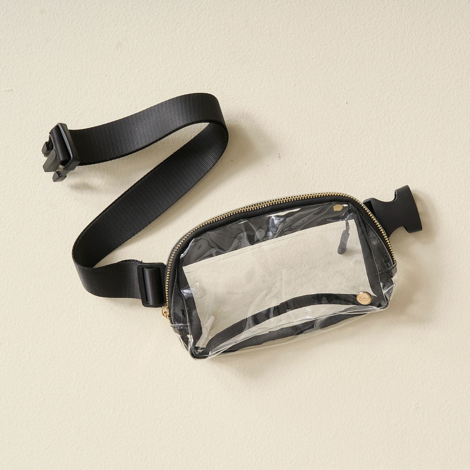 Clear Stadium Belt Bag, Black
