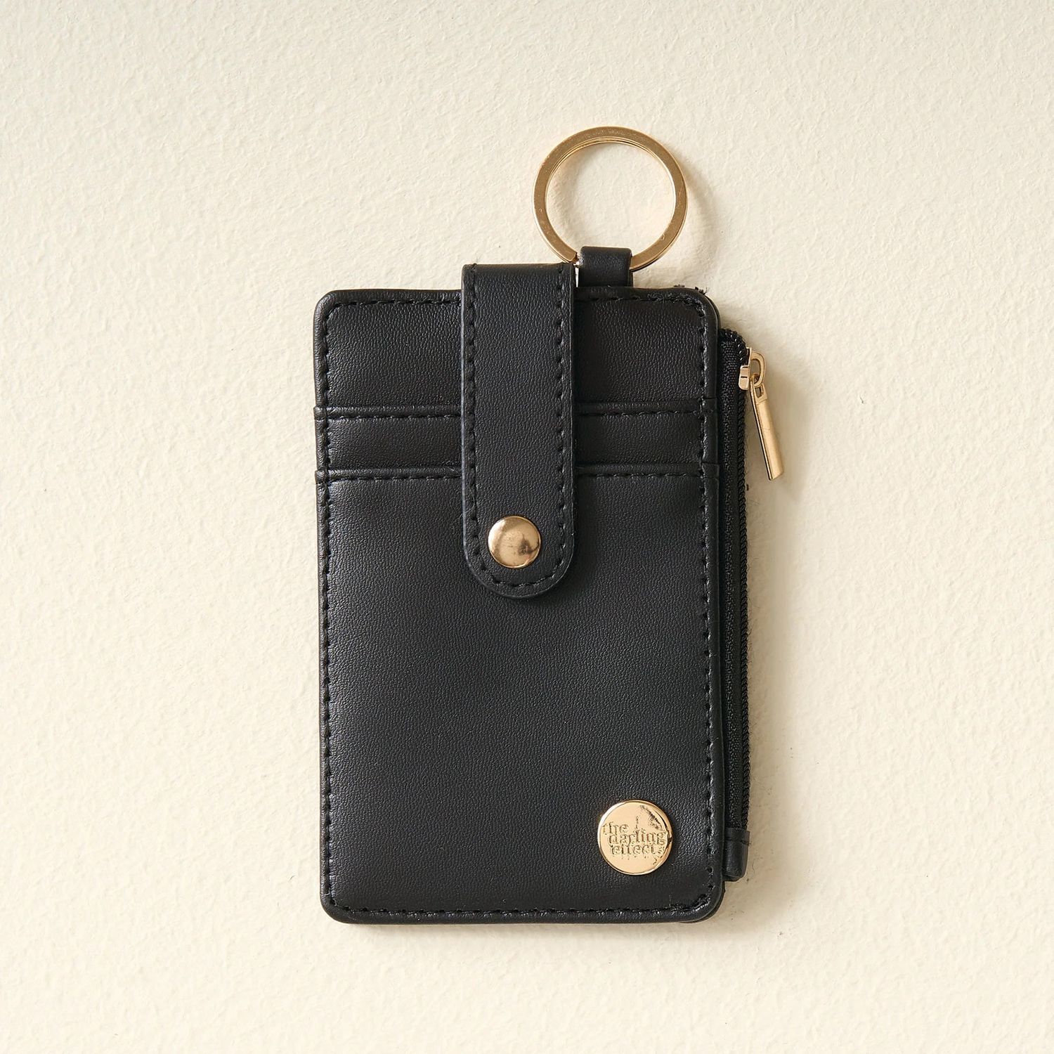 Solid Keychain Wallet Black