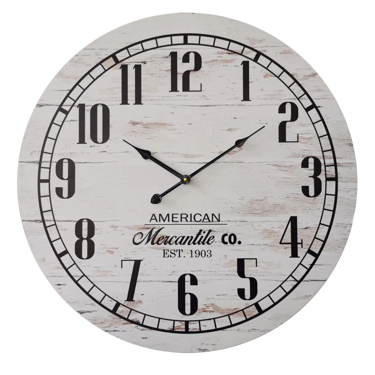 PH723004 DISTRESS WALL CLOCK ROUND 23&quot;