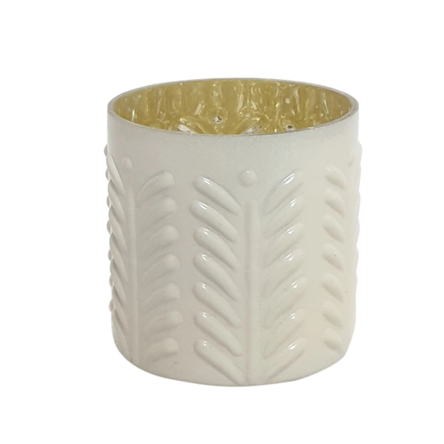 Glass Embossed Tealight Holder