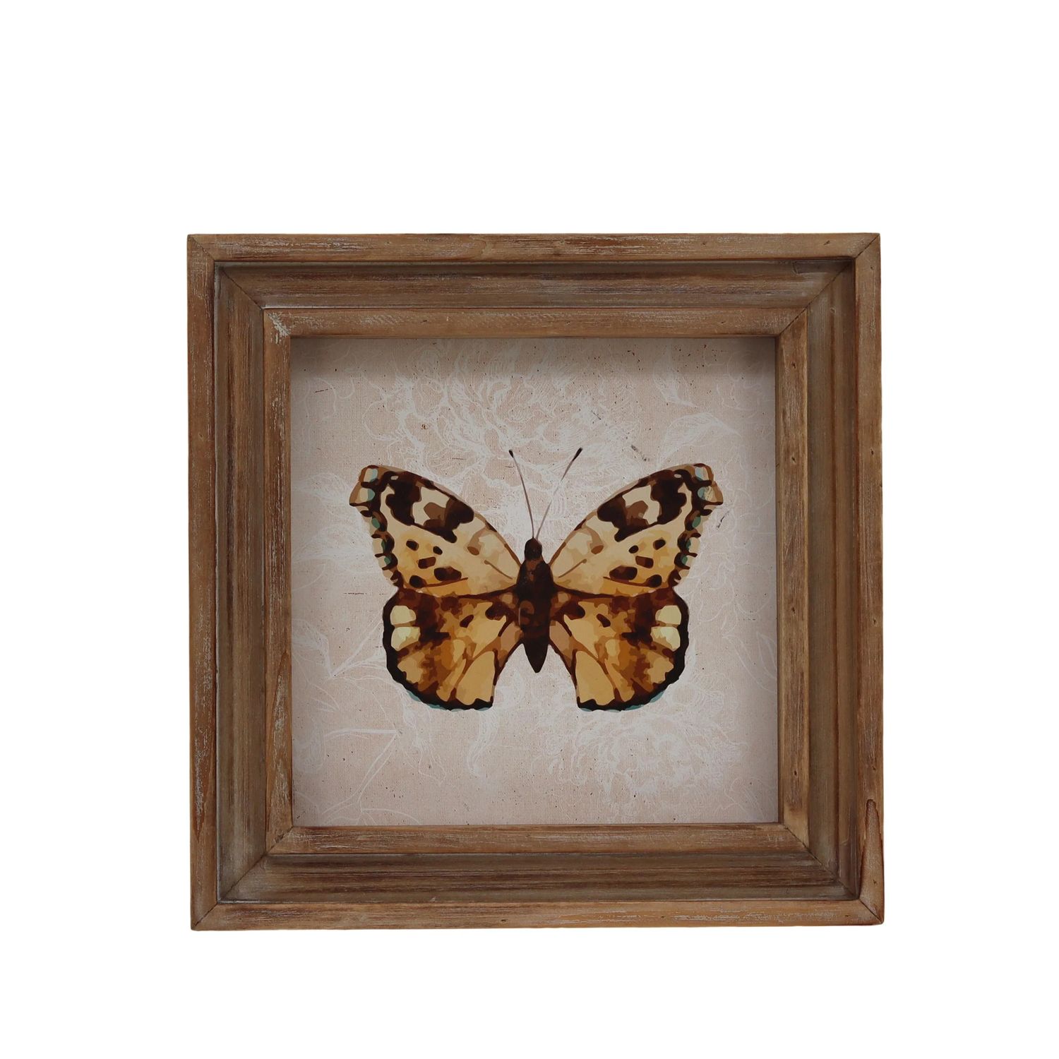 Butterfly Art Print In Frame, Yellow