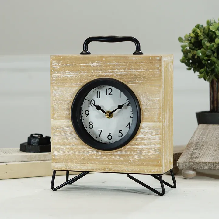 Wood Framed Table Clock