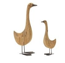 Wood Goose w/ Metal Feet, 11&quot;, Size: SM