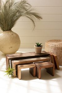 NMCC1336 RECYCLED WOOD RECTANGLE RISER, Size: SM