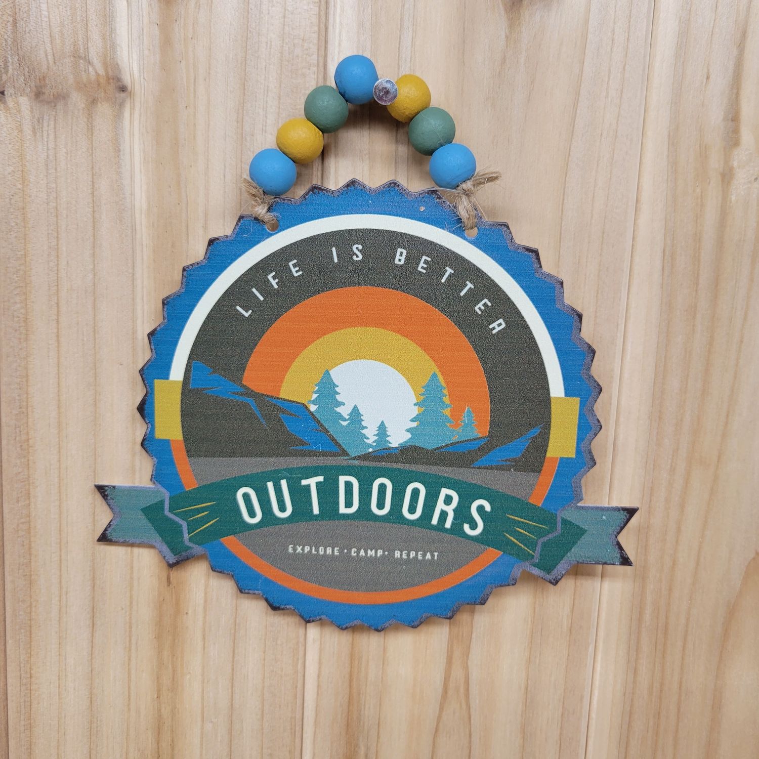 Metal Enamel Camper Wall Art, 6&quot;, Assorted: Outdoors