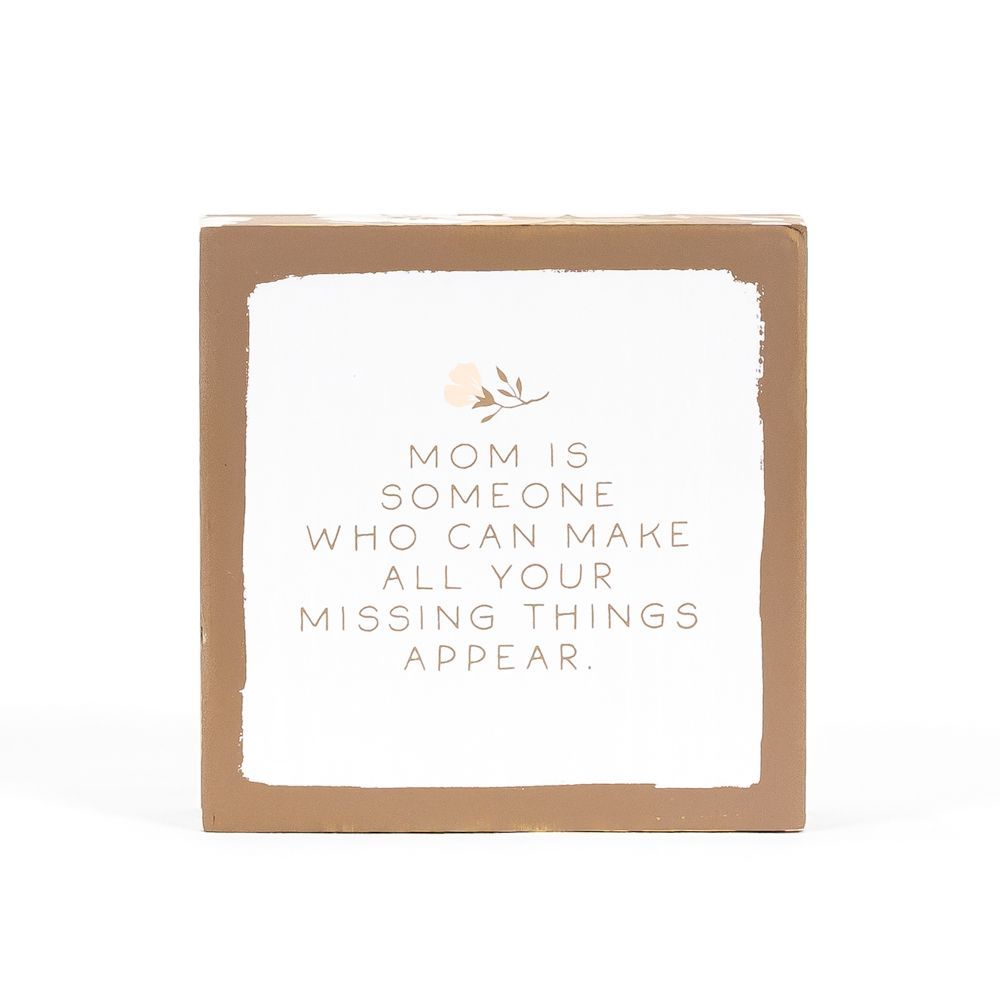 Reversible &quot;Mom&quot; Sign, 5&quot;