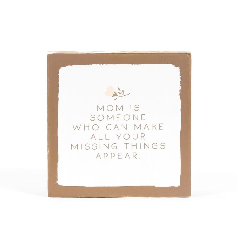 Reversible &quot;Mom&quot; Sign, 5&quot;