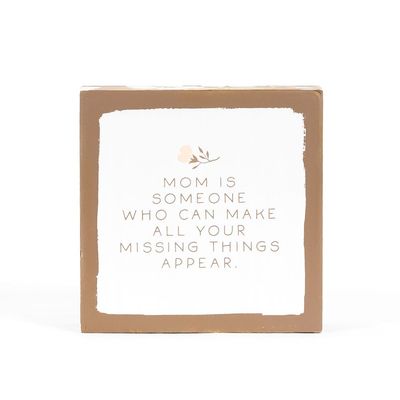 Reversible &quot;Mom&quot; Sign, 5&quot;