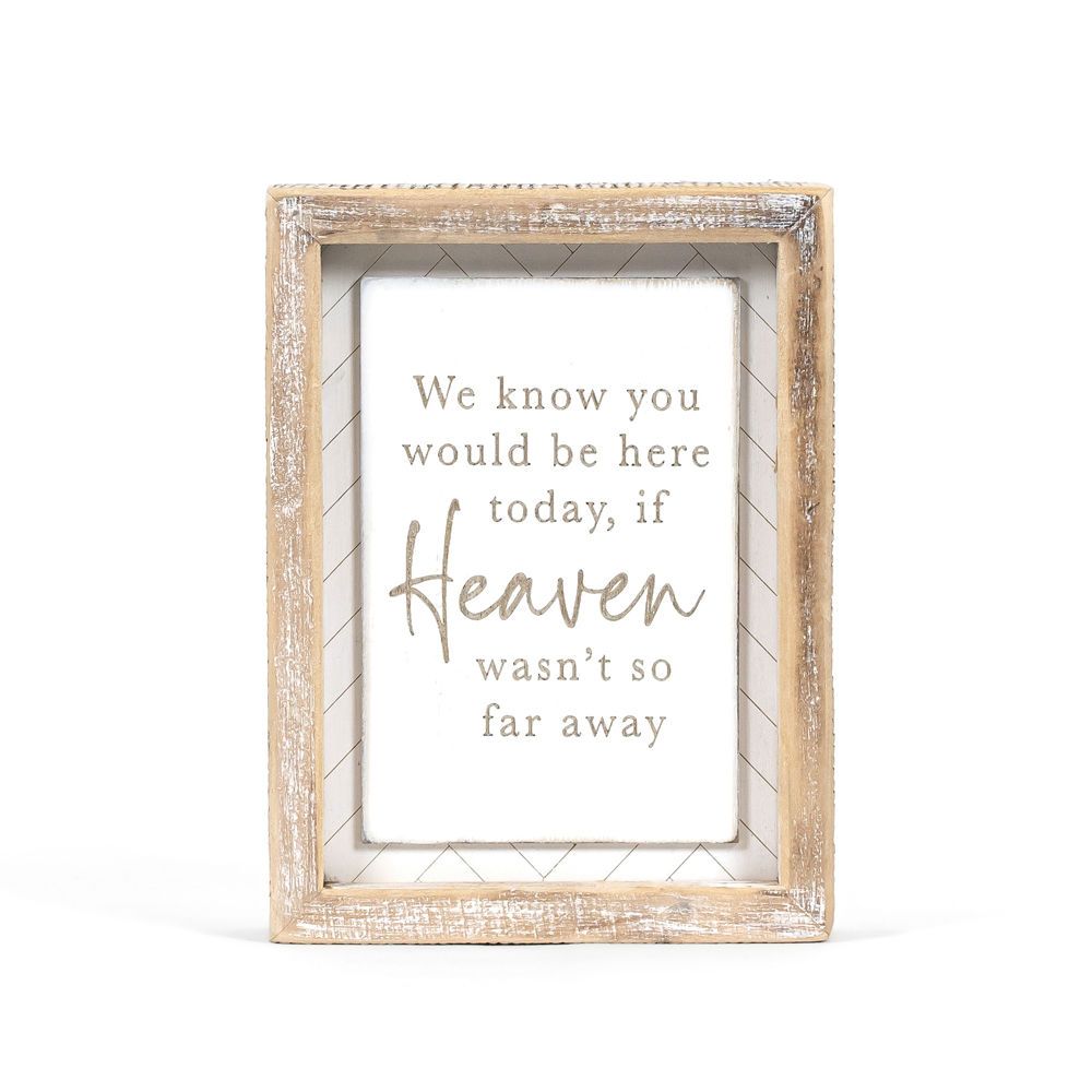 &quot;Heaven&quot; Wood Frame Sign, 8&quot;