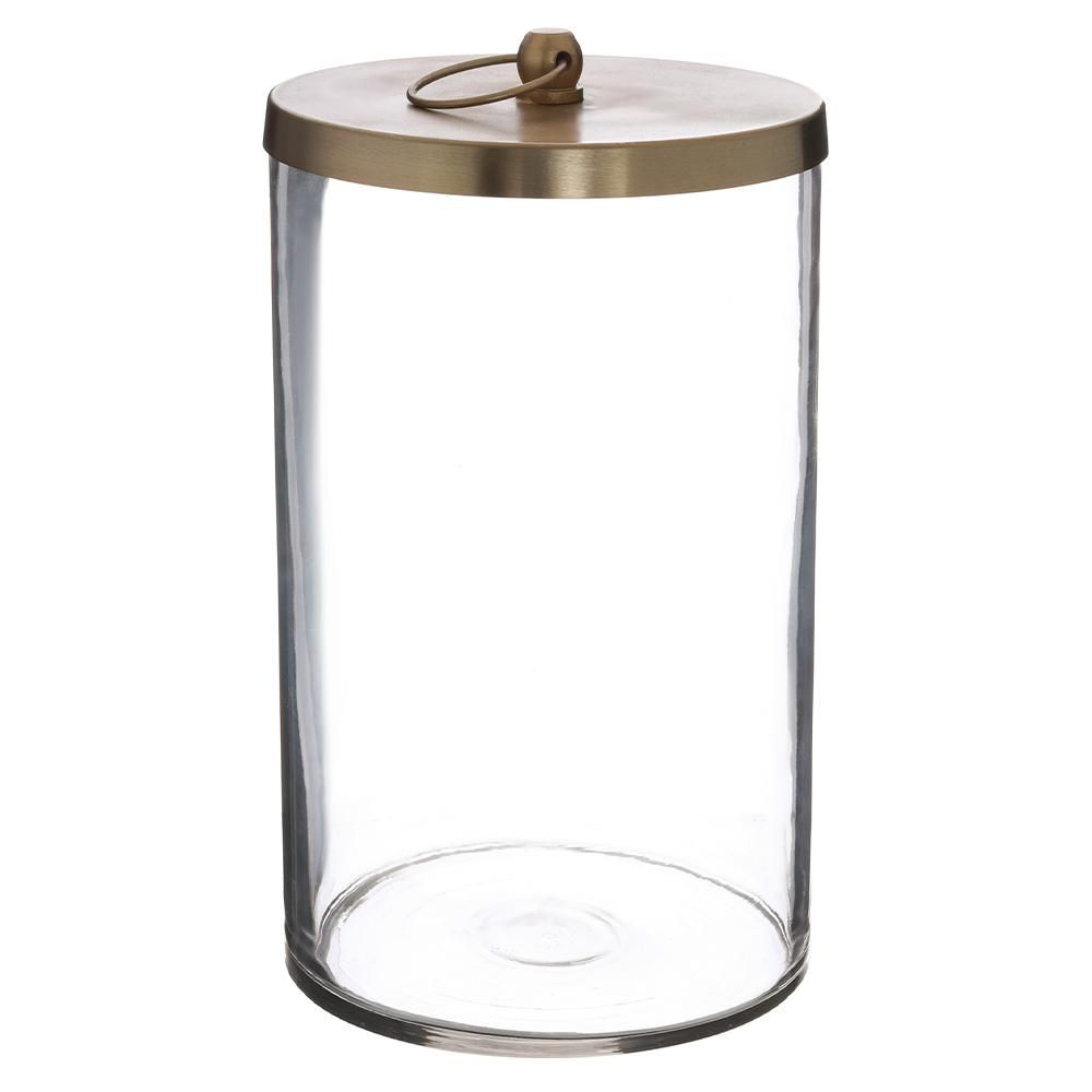 10&quot; Glass Jar w/ Bronze Lid