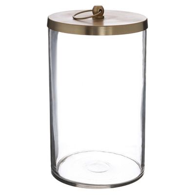 10&quot; Glass Jar w/ Bronze Lid