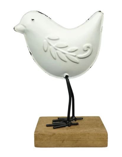 Stamped Bird Decor Tall