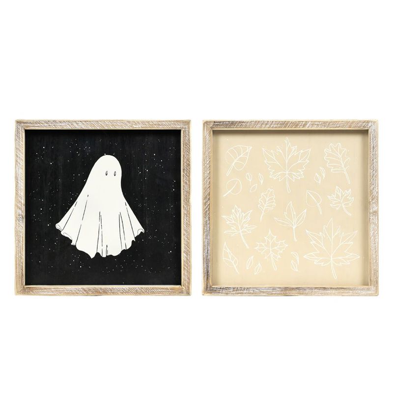 Reversible Wood Frame Sign (Ghost/Leaf)