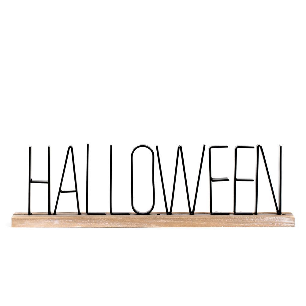 16&quot; Wood Table Sign (&quot;Halloween&quot;)