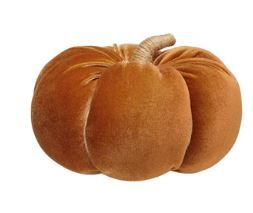 Large Cinnamon Velvet Pumpkin