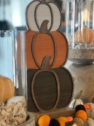 Halloween Stacked Laser Pumpkin