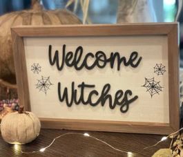 Welcome Witches Laser Frame