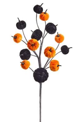 30&quot;Velvet Pumpkin Spray