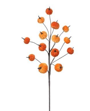 30&quot; Velvet Pumpkin Spray