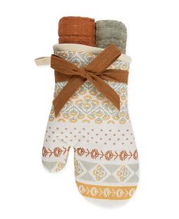 Golden Hour Printed Oven Mitt Gift Set