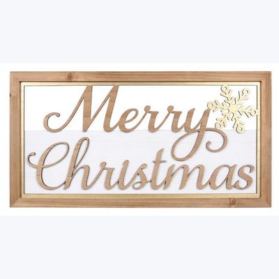 Framed Cutout Sign Merry Christmas