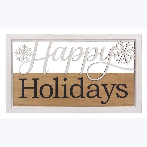 Wall Sign W/Cutout Word And Snowflake