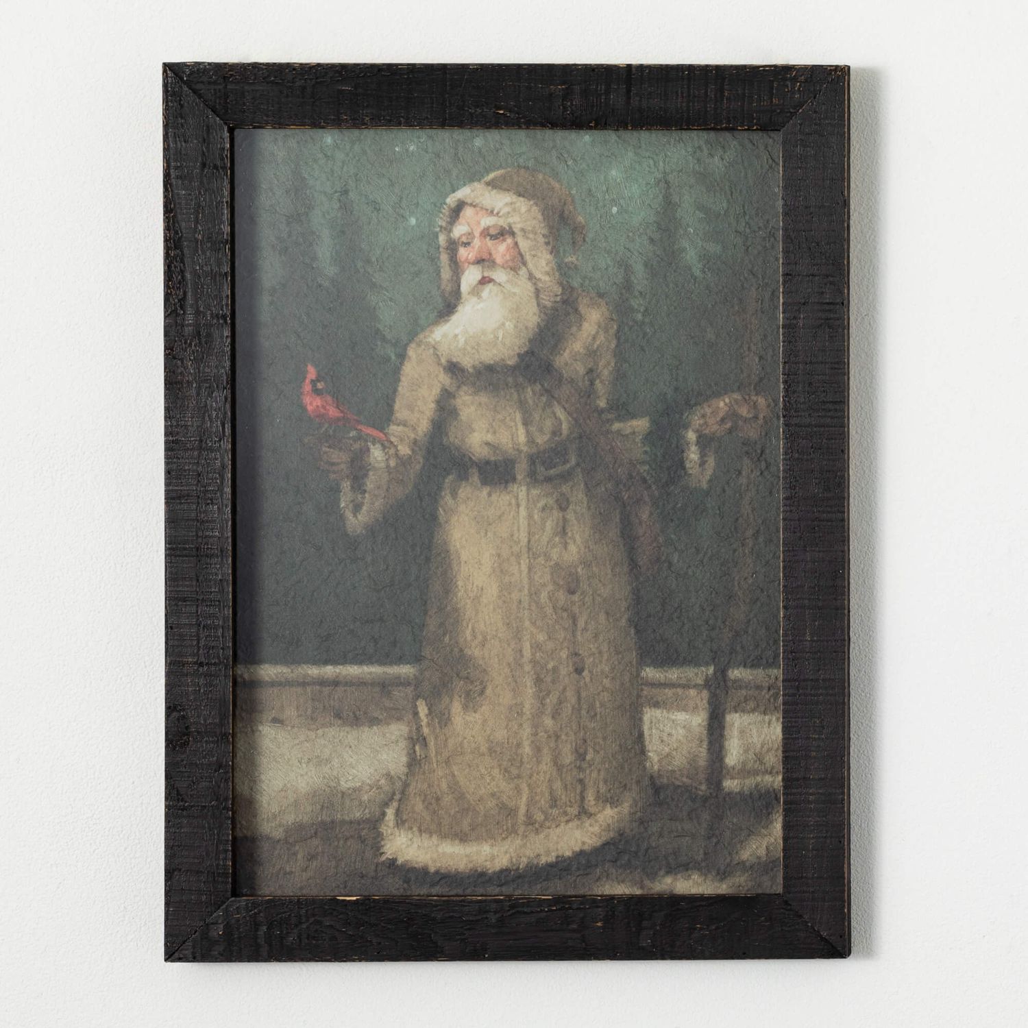 Vintage Santa Wall Art White