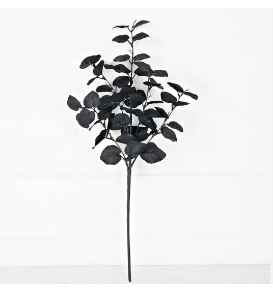 20&quot; Spray Black Ficus Leaves