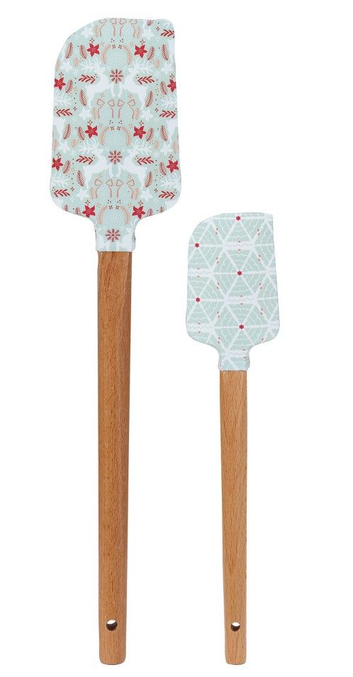 Silicone Spatula Holiday Snowflake - Set of 2