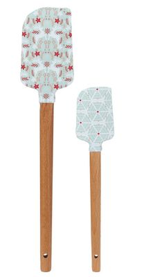 Silicone Spatula Holiday Snowflake - Set of 2