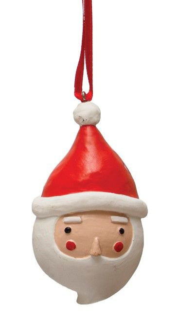 Resin Christmas Santa Ornament 4&quot;