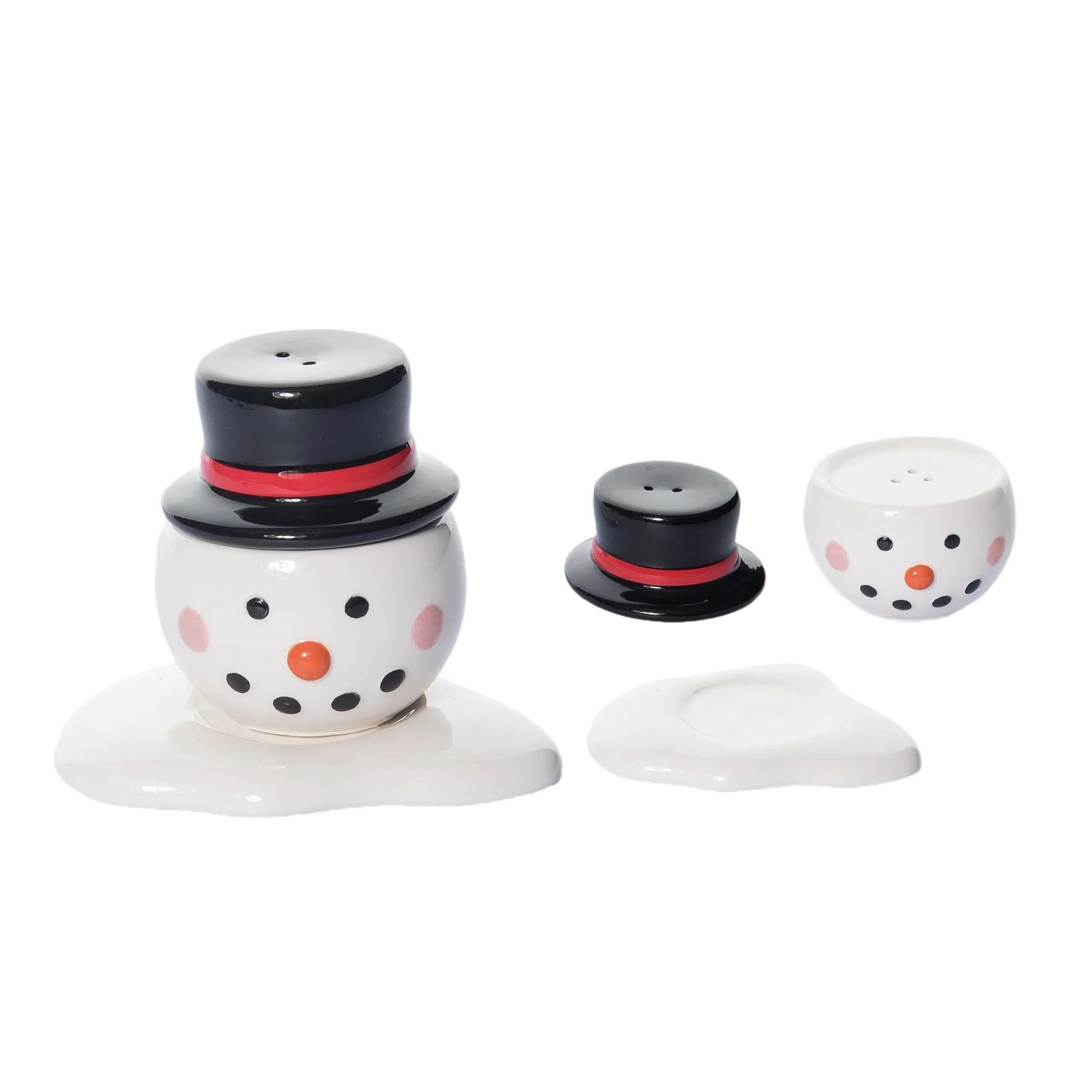 Melted Snowman Salt &amp; Pepper Shaker - Set of 2
